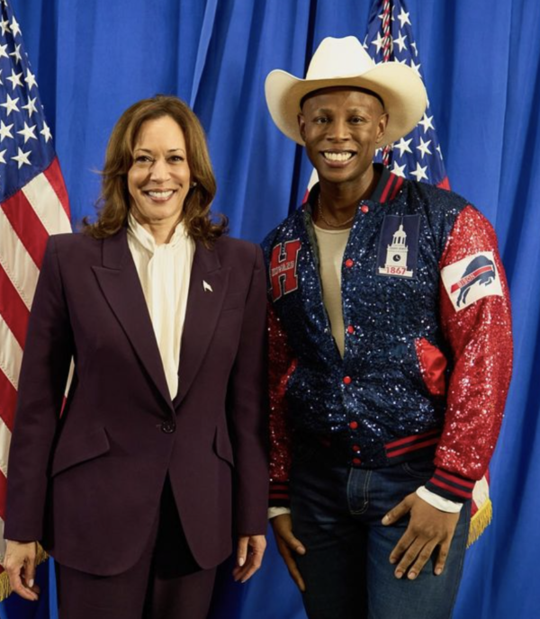 Kamala Harris and DJ Tryfe. Courtesy of artist's Instagram.